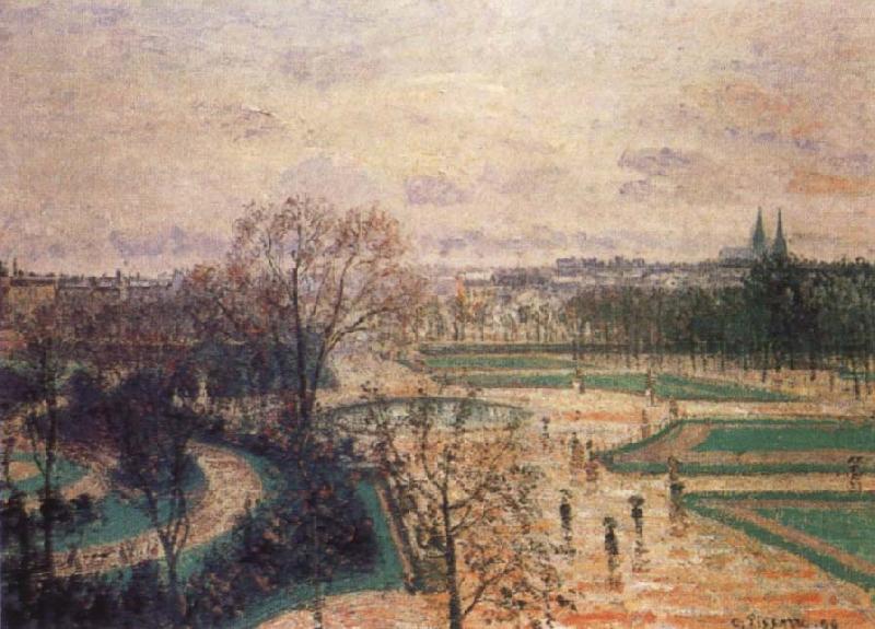 Camille Pissarro The Tuileries Gardens in Rain
